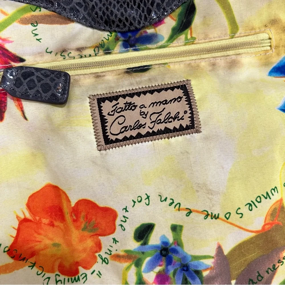 FATTO A MANO by CARLOS FALCHI Gray Faux Python Tote - Picture 7 of 11